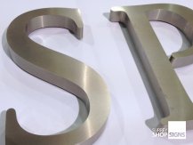 SP metal letters brushed 3d
