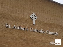 St Aidans 3D Church Sign Letters