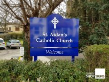 St Aidans Church Sign Board 