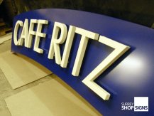 cafe ritz 3d metal letters