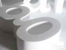 close up polystyrene letter g