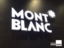 mont blanc built up metal letters