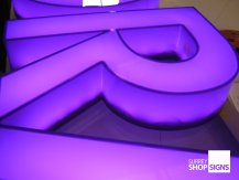 purple 3d acrylic letters