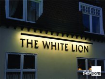 the white liion shop light