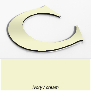 cream aluminium composite letters