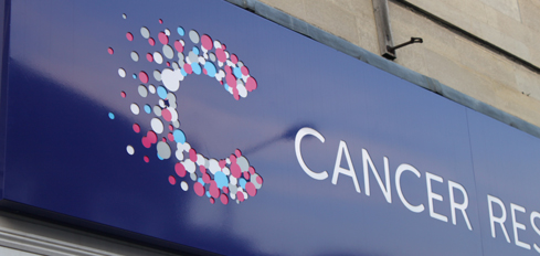 Cancer Research Shop Sign