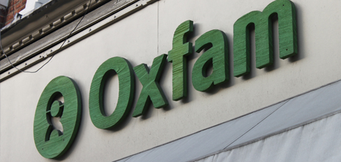 Oxfam Shop Sign Wimbledon